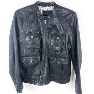Lucky Brand- 100% Lamb Leather Black Jacket size: M